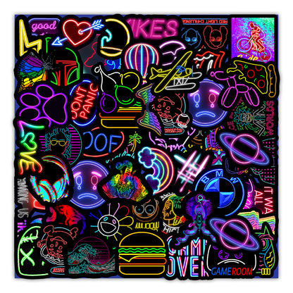 50 Neon Stickers