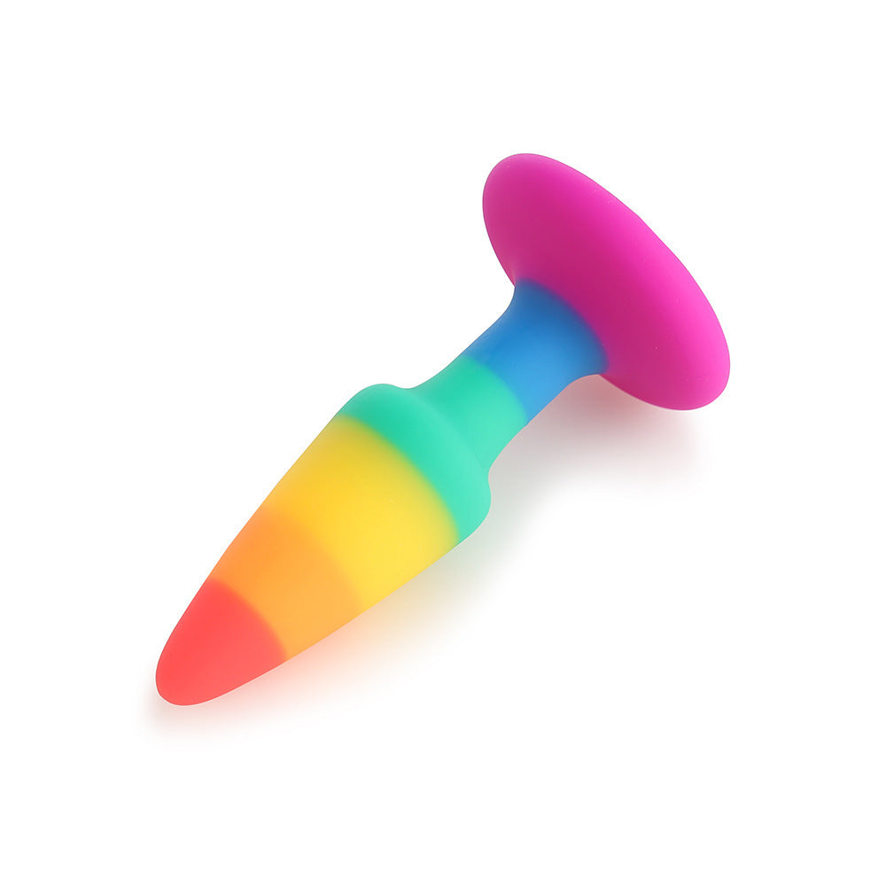 Rainbow Silicone Butt Plug