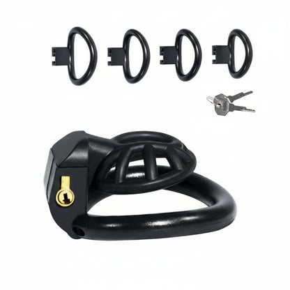 PushTech Chastity Cage With 4 Ring Sizes