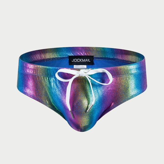 Metallic Snakeskin Bikini Brief