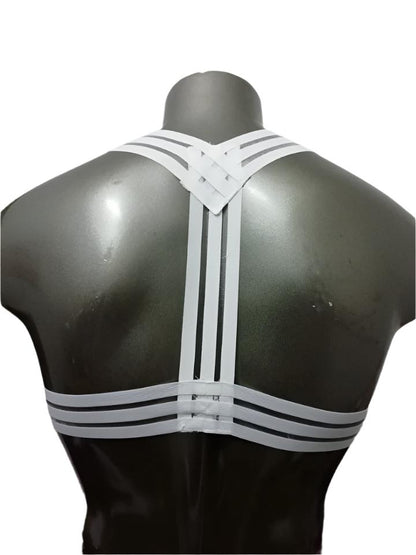 Elastic Hollow Striped Harness