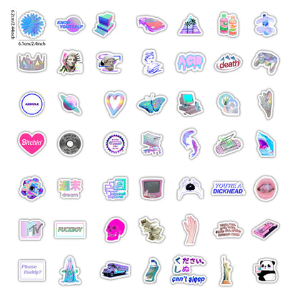 50 Cute Retro Stickers