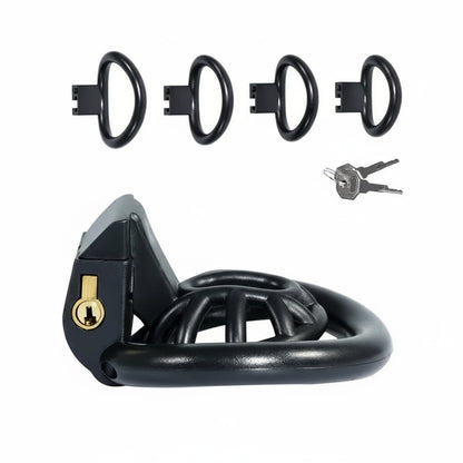 PushTech Chastity Cage With 4 Ring Sizes