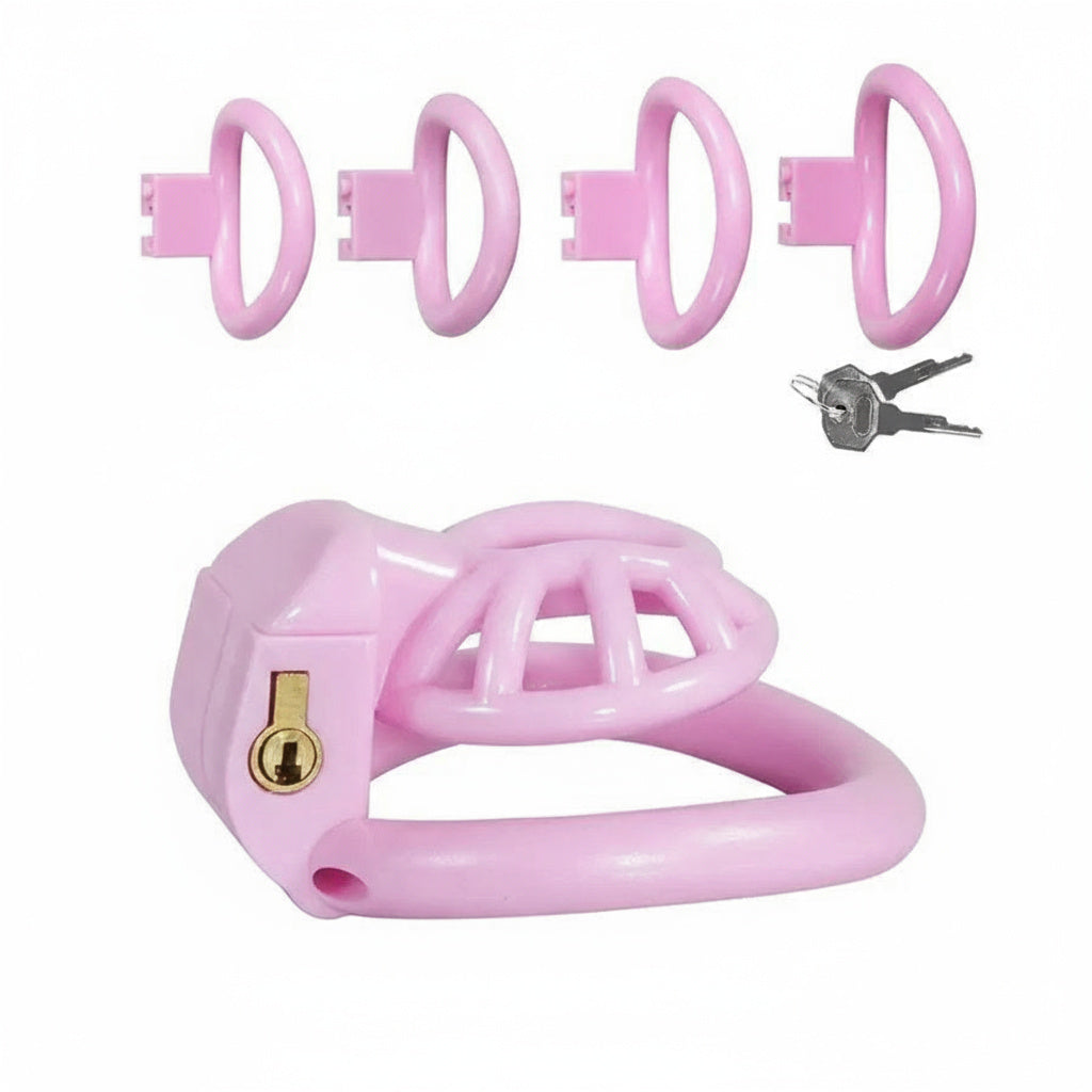 PushTech Chastity Cage With 4 Ring Sizes