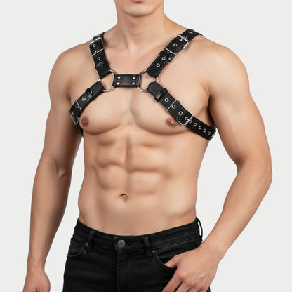 Buckle Strap Leather Chest Harness