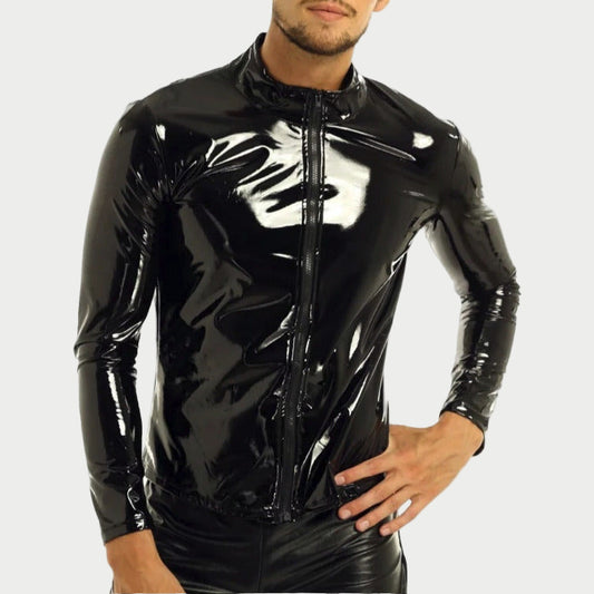 Midnight PVC Zip Jacket
