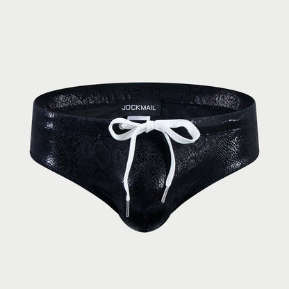 Metallic Snakeskin Bikini Brief