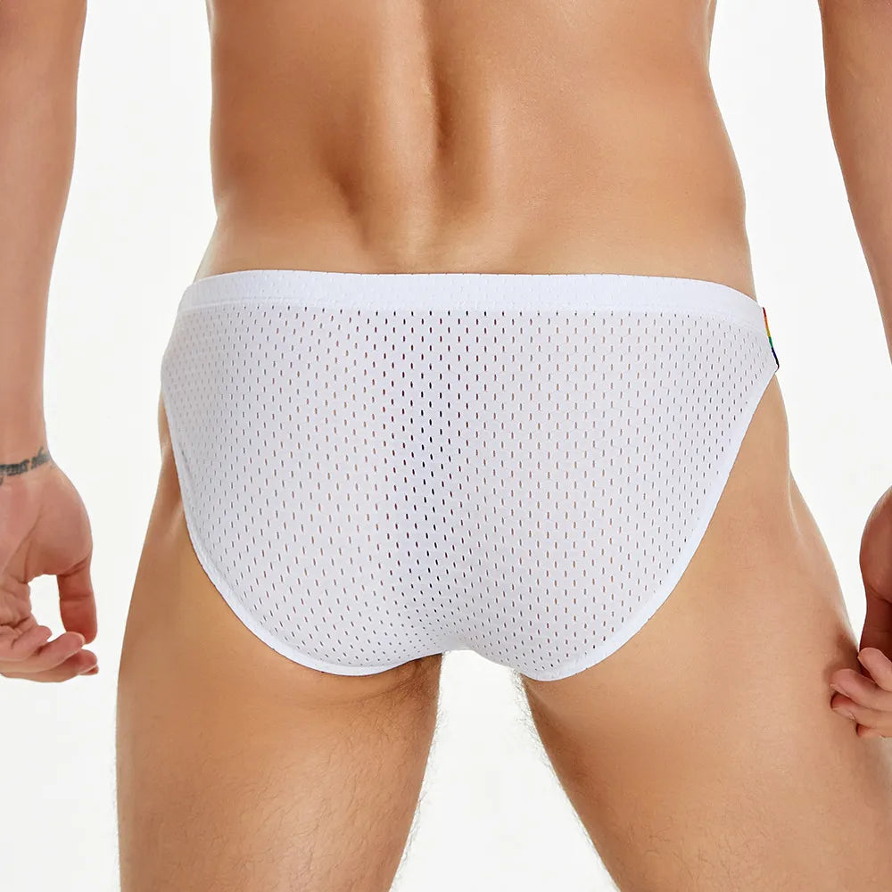 Rainbow Strap Mesh Bikini Brief