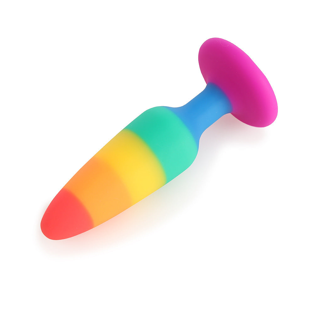 Rainbow Silicone Butt Plug