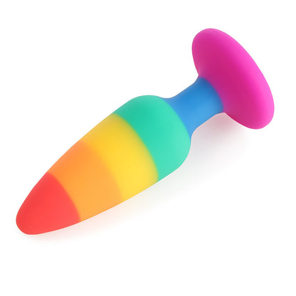 Rainbow Silicone Butt Plug