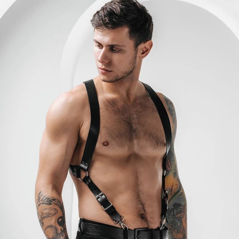 Adjustable Suspender Leather Harness