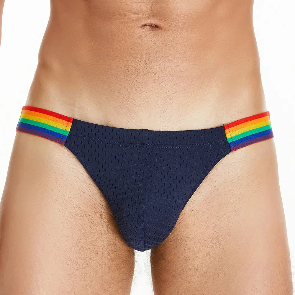 Rainbow Strap Mesh Bikini Brief