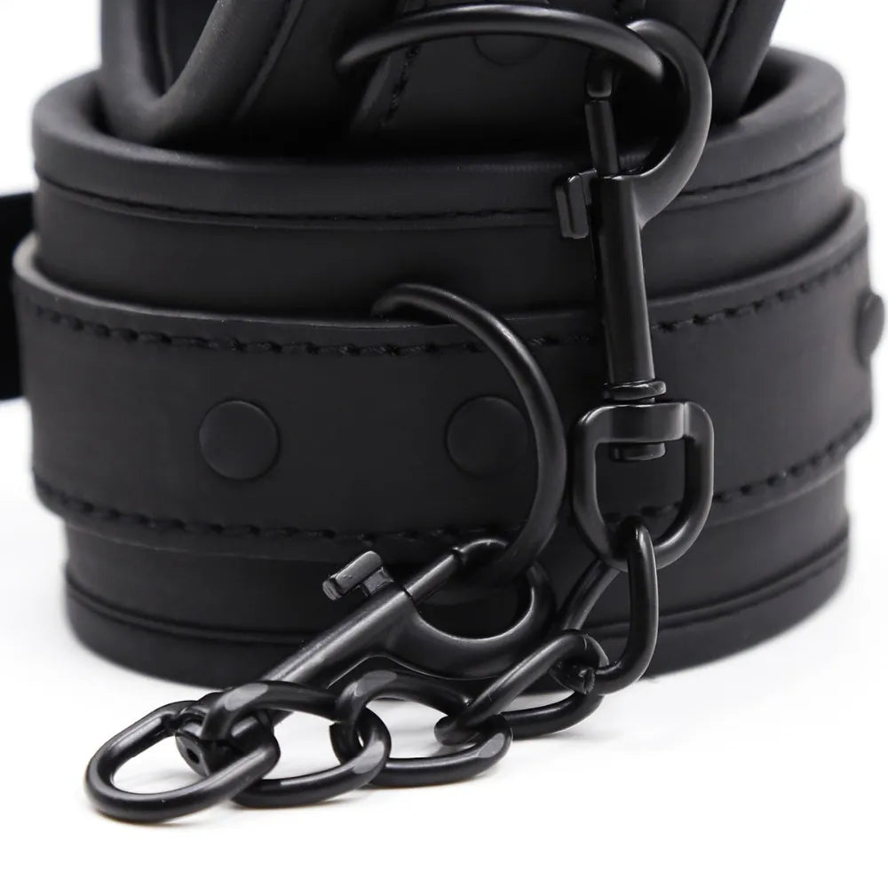 Leather Black Handcuffs