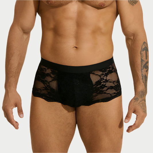 Lace Floral Boxer Briefs