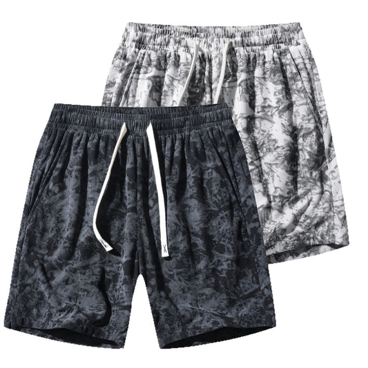 Washed Camo Corduroy Shorts