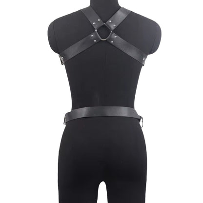 Full Torso Adjustable Leather Harness