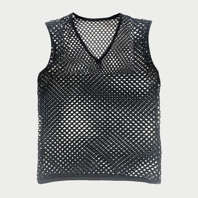 Mesh V-Neck Top