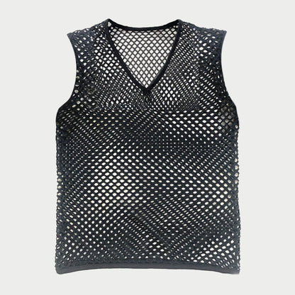 Mesh V-Neck Top