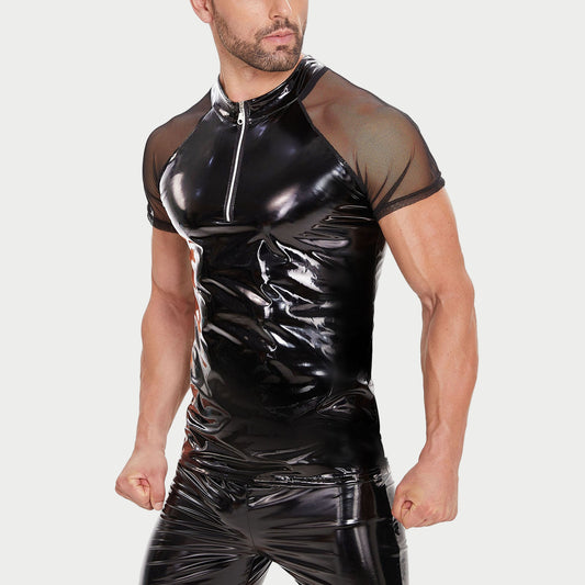 Midnight PVC Zip Shirt