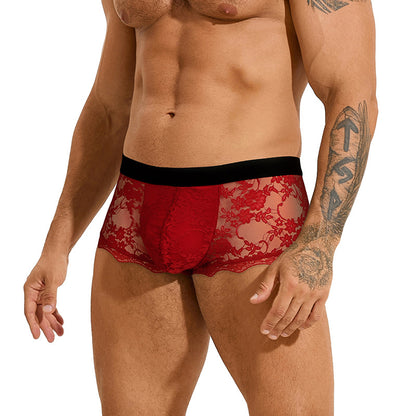 Lace Floral Boxer Briefs