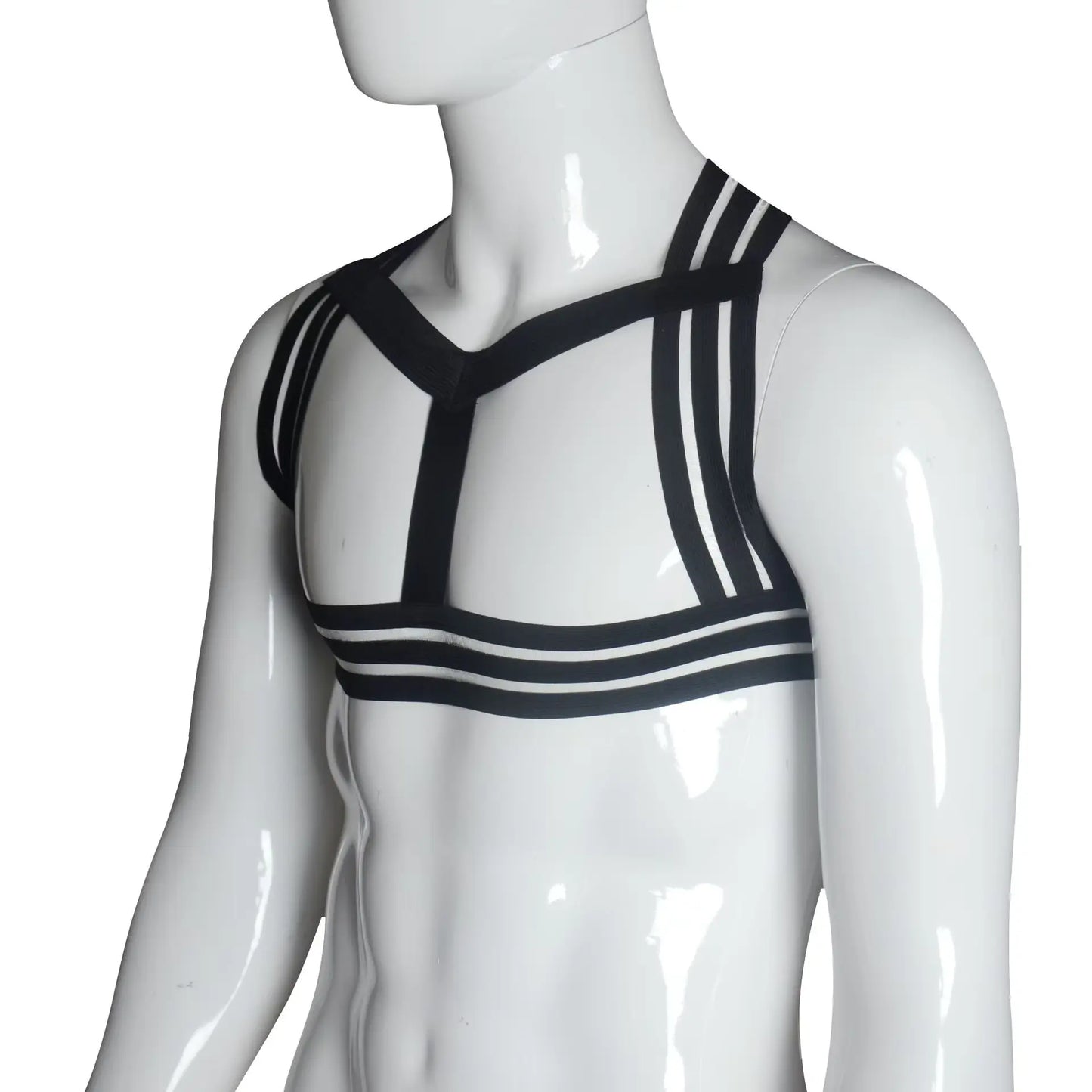 Elastic Hollow Striped Harness