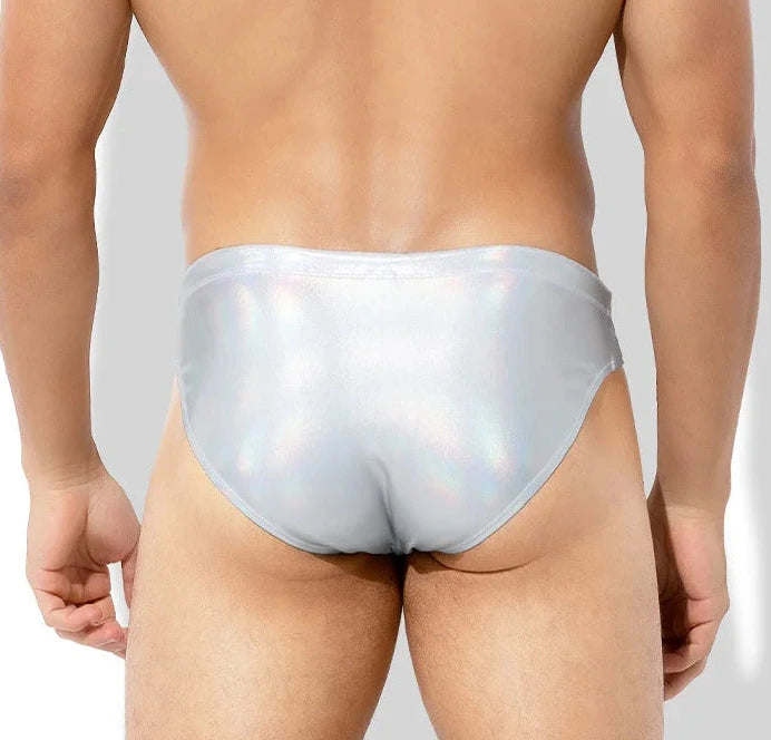 Liquid Chrome Metallic Briefs