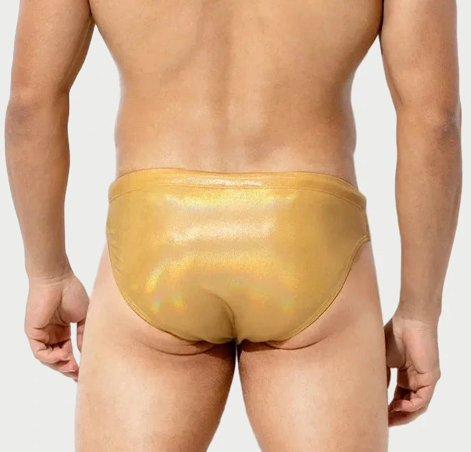 Liquid Chrome Metallic Briefs