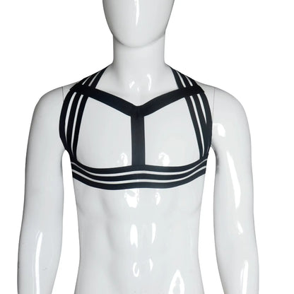 Elastic Hollow Striped Harness