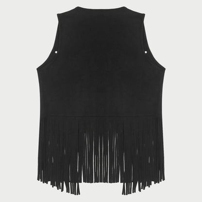 Suede Tassel Western Cowboy Vest