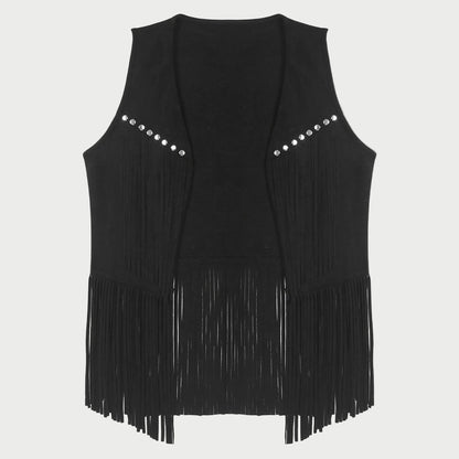 Suede Tassel Western Cowboy Vest