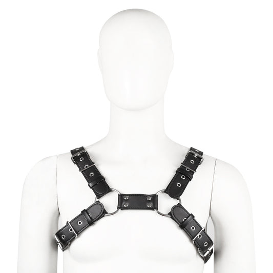 Buckle Strap Leather Chest Harness