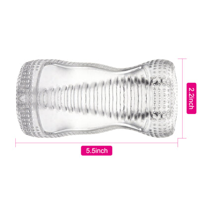 Ribbed Transparent Masturbator