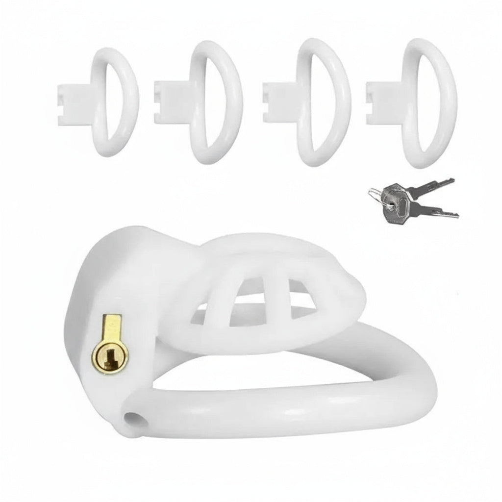 PushTech Chastity Cage With 4 Ring Sizes
