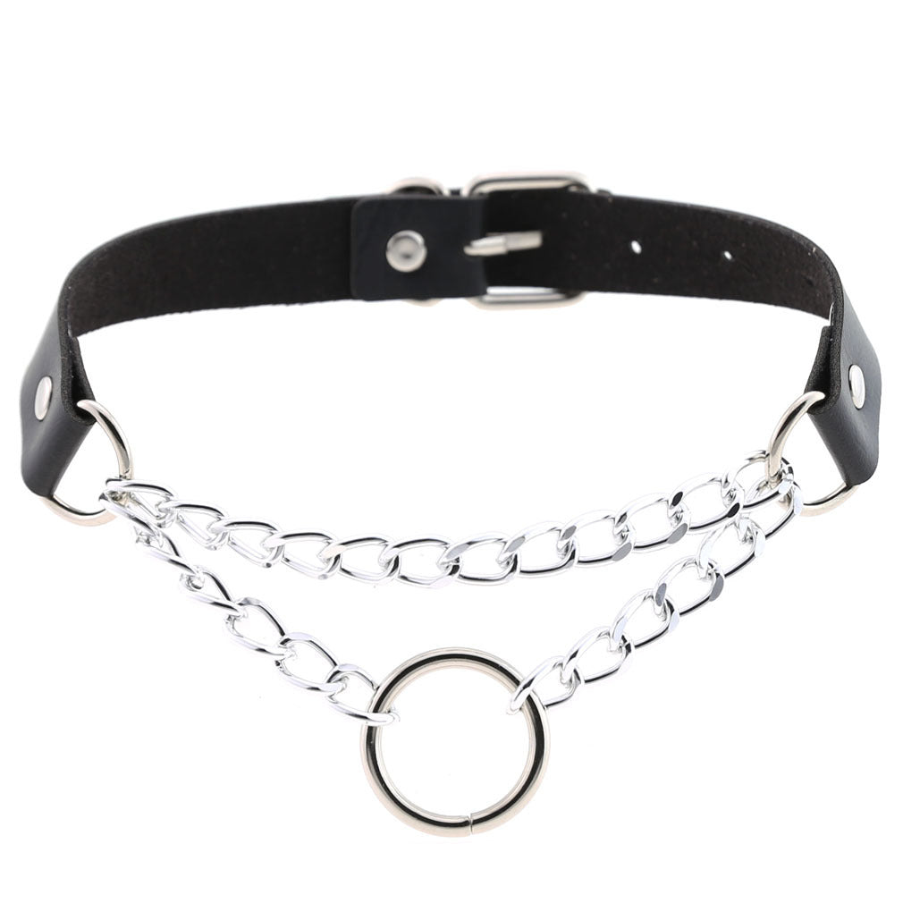 Chained Leather Collar / Choker