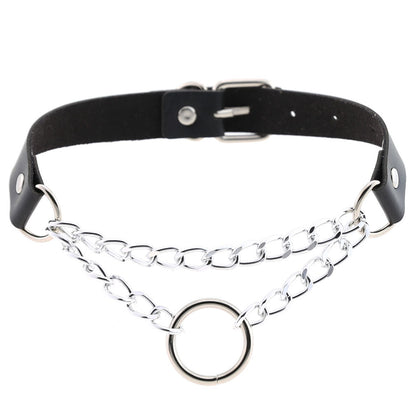 Chained Leather Collar / Choker