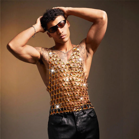 Amber Gemstone Chain Tank