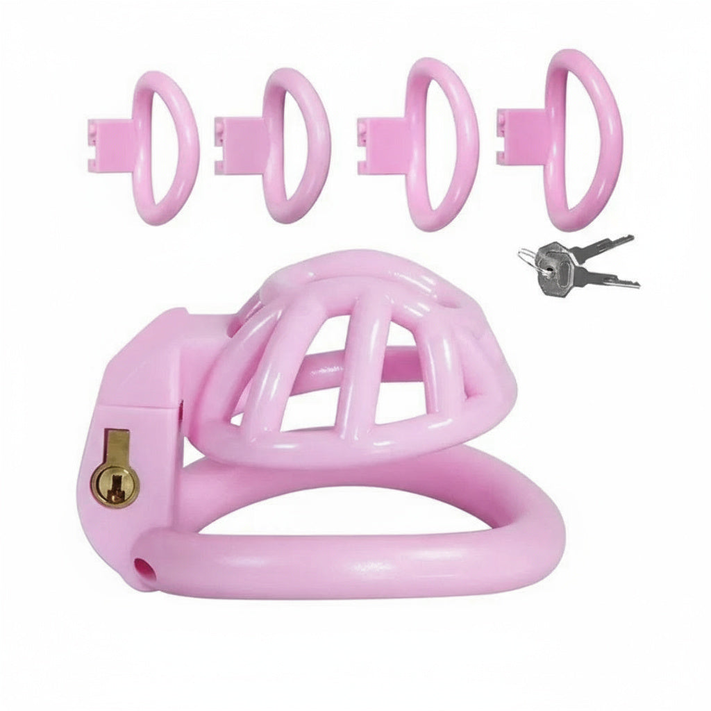 PushTech Chastity Cage With 4 Ring Sizes