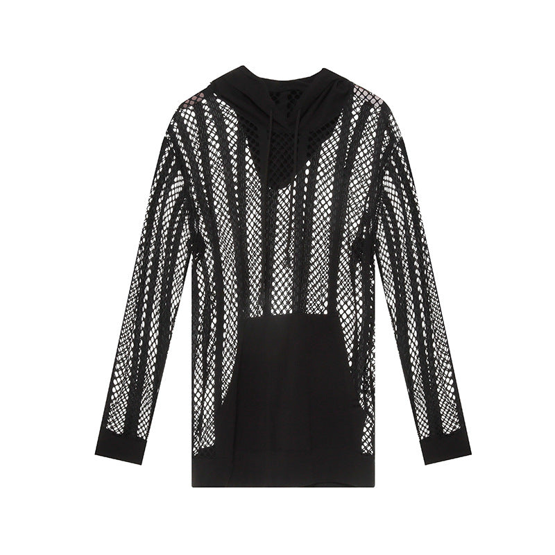 Netted Long Sleeve Hoodie