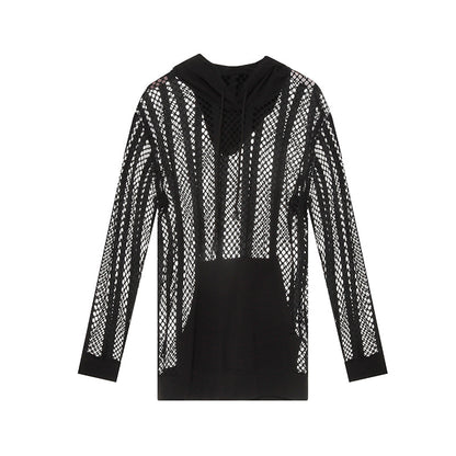 Netted Long Sleeve Hoodie