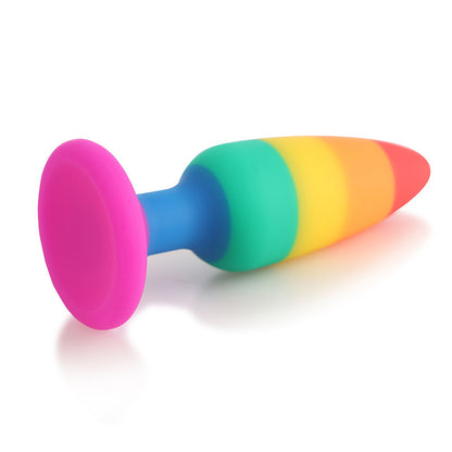 Rainbow Silicone Butt Plug