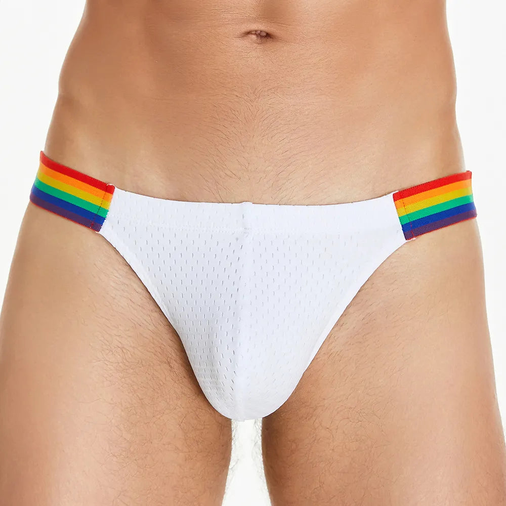 Rainbow Strap Mesh Bikini Brief