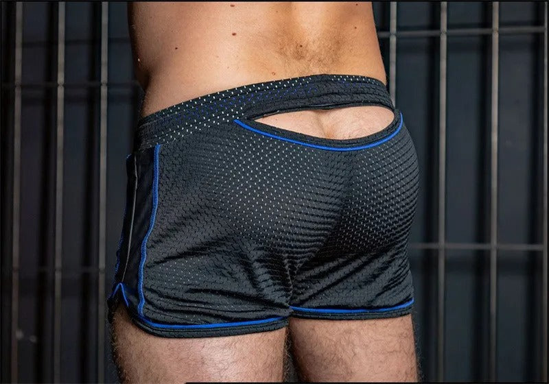 Meshed Open-Back Shorts