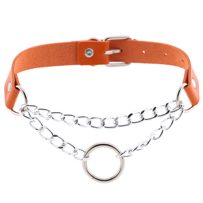 Chained Leather Collar / Choker