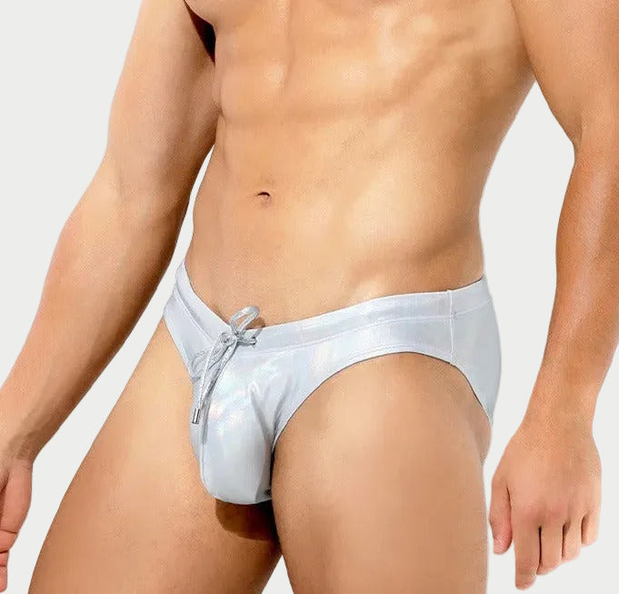 Liquid Chrome Metallic Briefs