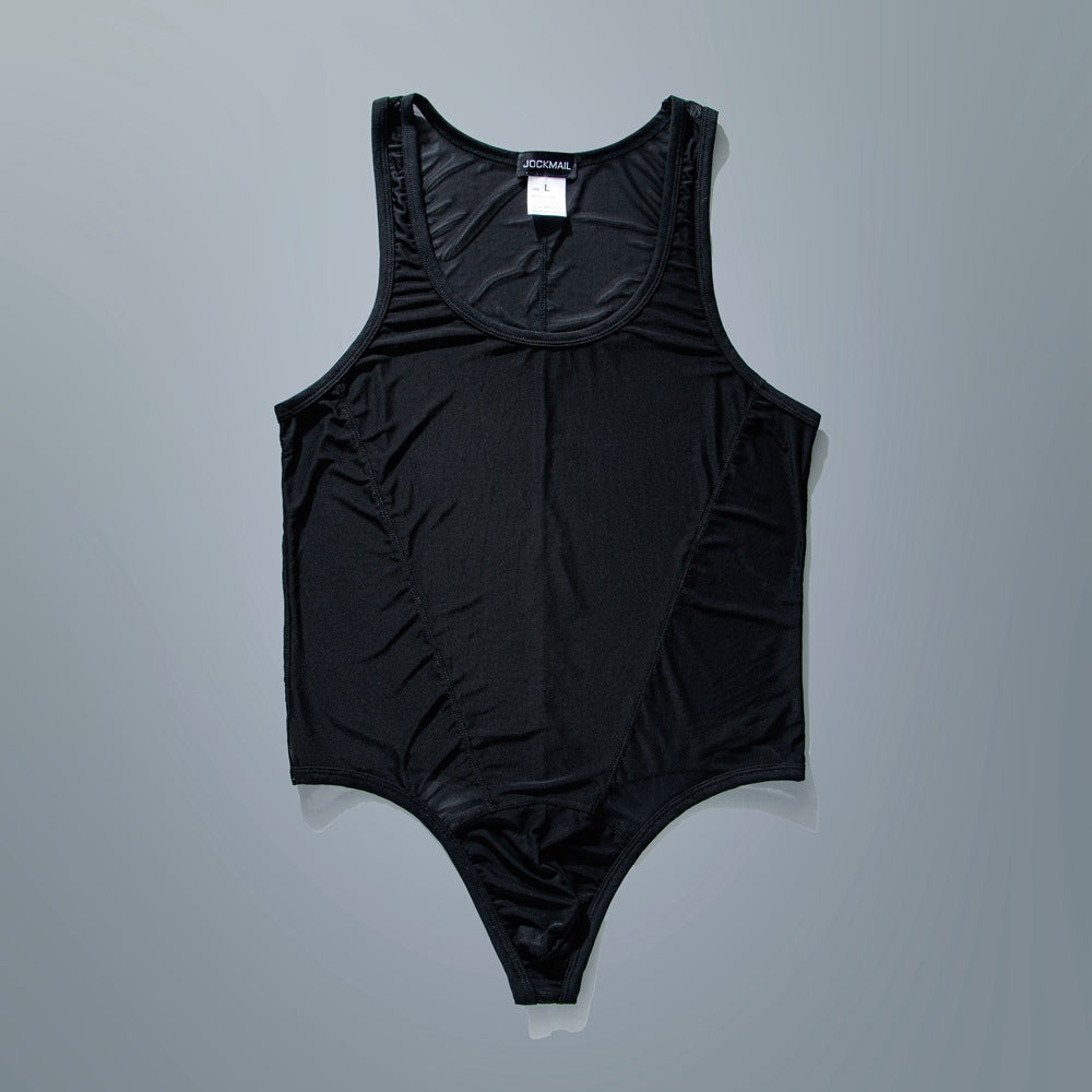High-Cut Mesh Thong Bodysuit