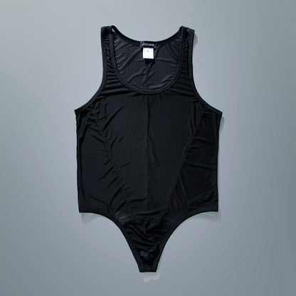 High-Cut Mesh Thong Bodysuit