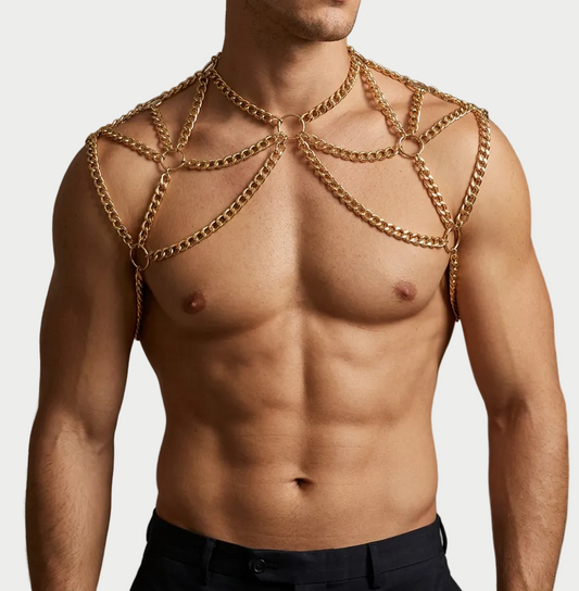 Metallic Chain Body Harness