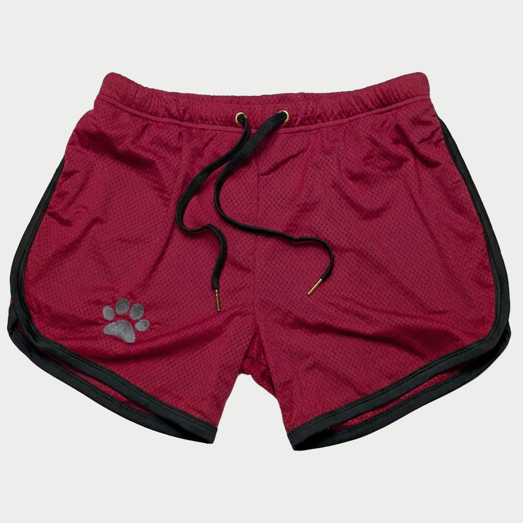 Paw Print Mesh Gym Shorts