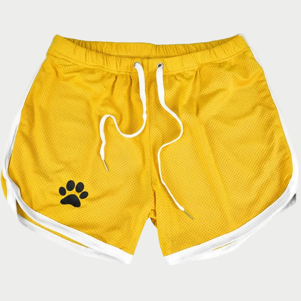 Paw Print Mesh Gym Shorts