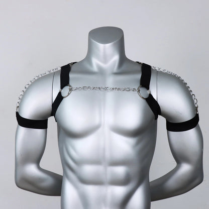 Black Elastic Chain Harness